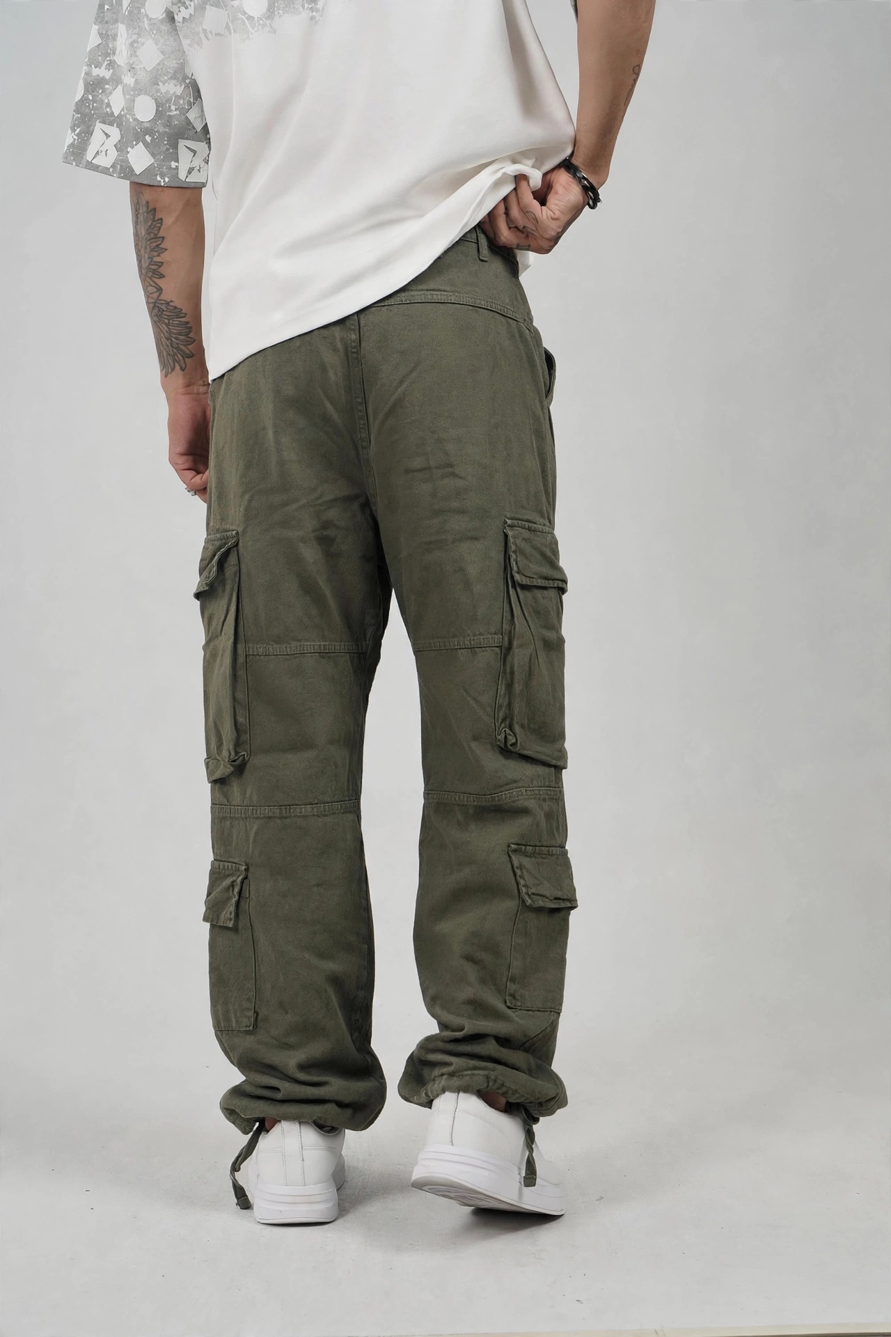 img 20260928 wa0808 Olive Baggy Cargo Pants, back view